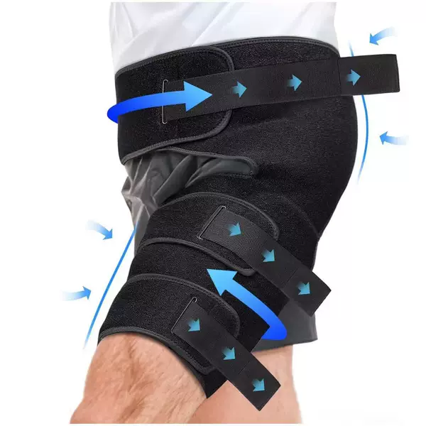 Cross-border adjustable thigh protection outdoor sports groin anti-muscle strain hip protection belt fitness running leg guard