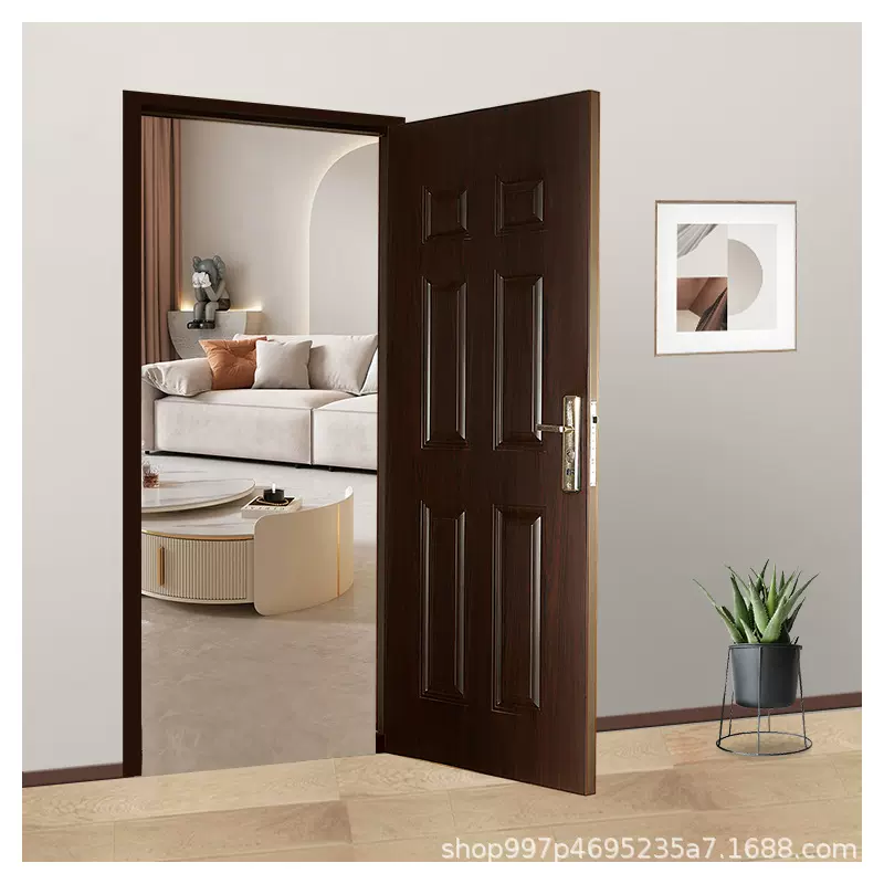 BOWDEU DOORS仿实木钢木门复合免漆卧室内房间门教室门学校门