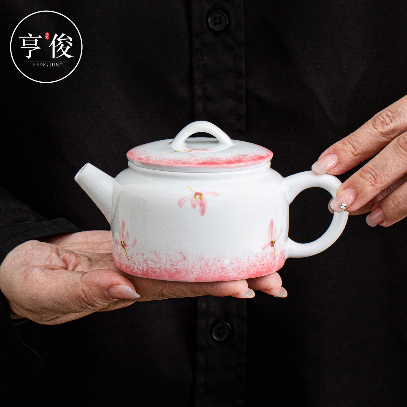 新款手绘德钟壶陶瓷功夫茶壶泡茶家用客厅一人用女生女士白瓷单壶
