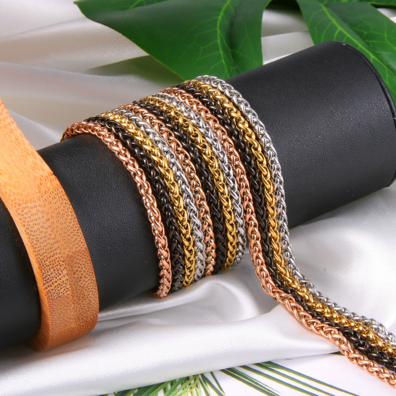 European and American style hip hop jewelry hiphop Flower Basket chain personalized men's stainless steel keel chain pendant titanium steel necklace