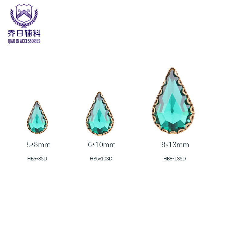 glass beads drop-shaped handmade
