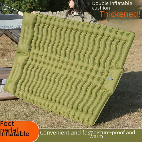 Tent Moisture-proof Mat Double Inflatable Mat Outdoor Camping Foot Step Thickened Office Lunch Break Sleeping Mat TPU Inflatable Mattress