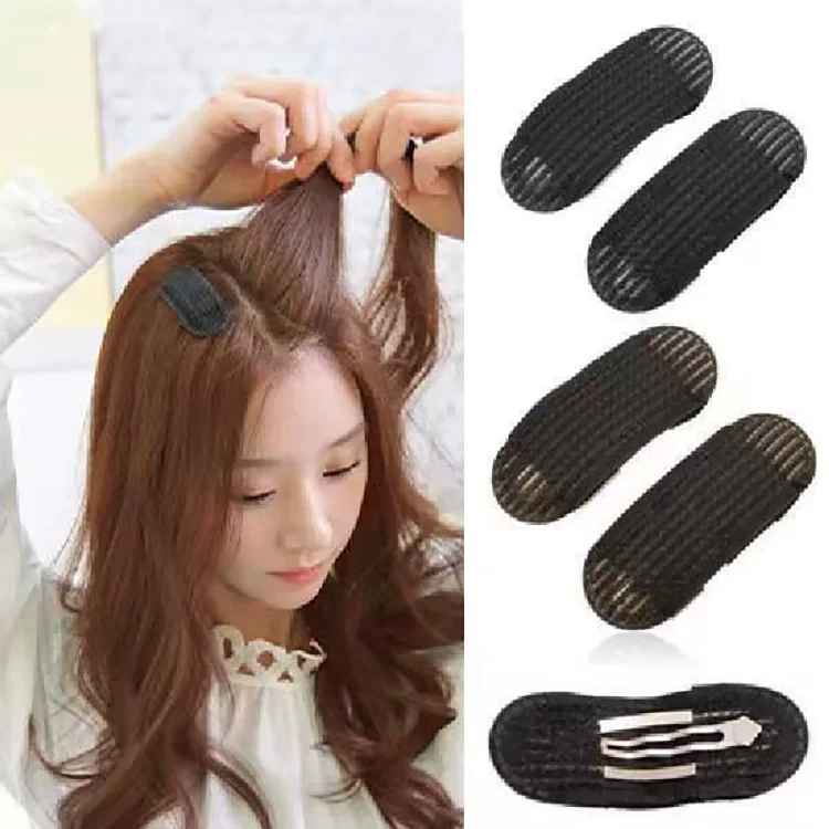 Black sponge invisible bangs, hairgrip, adds volume