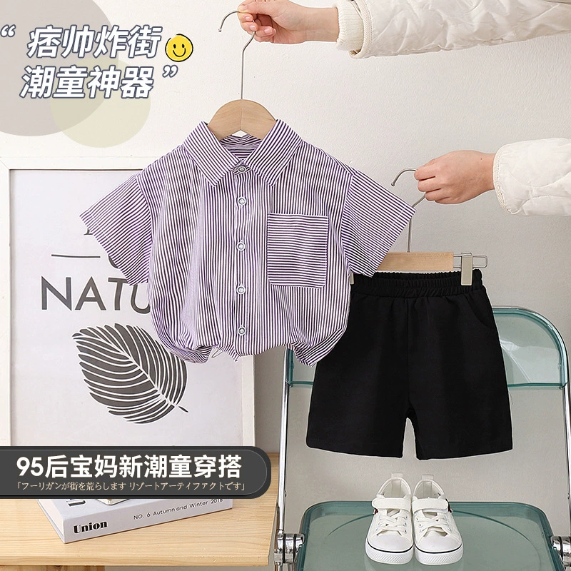 Children's summer set, shirt for leisure, shorts