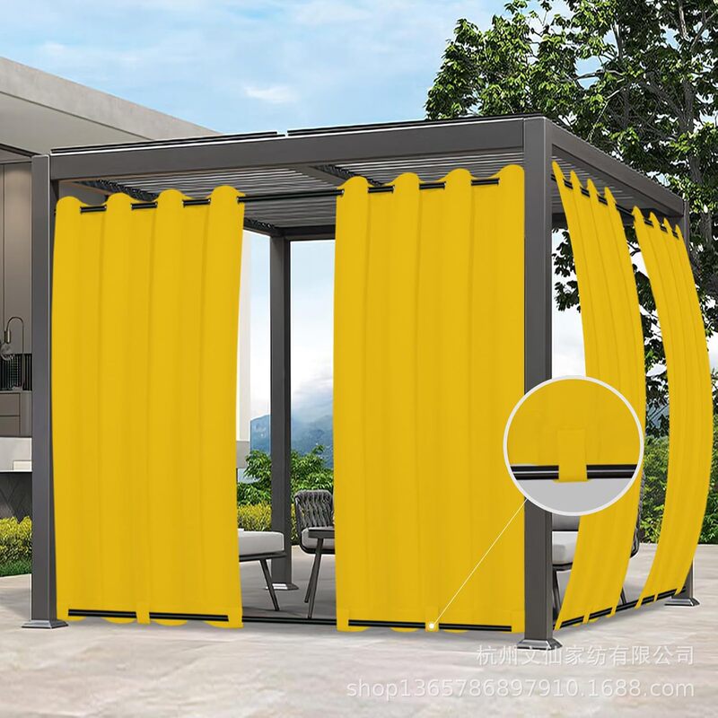 Cross Border Curtain Finished Waterproof Weatherproof Outdoor Curtain Patio Cottage Porch pergola and terrace