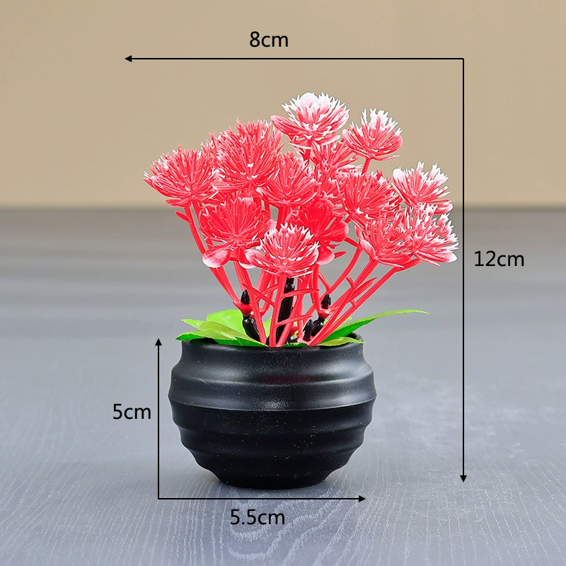 Plastic artificial plant, decorations for office, small pot, (Cross-border trading)