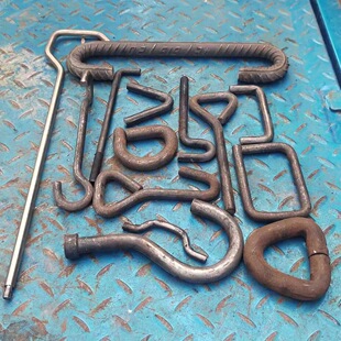 Round Steel Folded into U-Shaped V-Shaped D-Shaped Lifting Ring Square Frame Handle S Hook Hook Processing Steel Bar Iron Rod Hook