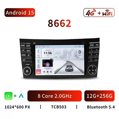 for Mercedes-Benz W211 7inch: DVD Navigation - 8662-android-15-8-core-12g256g-7inch