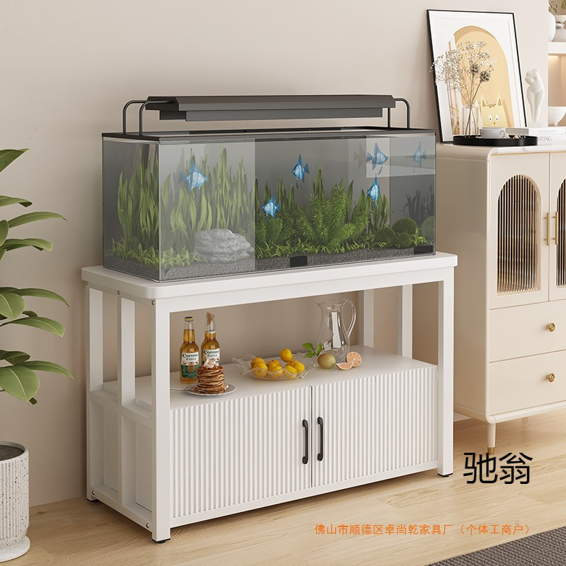 水槽ベースキャビネットホームリビングルーム水槽棚水族館耐荷重金属水槽ベースキャビネット多層収納ラック|undefined