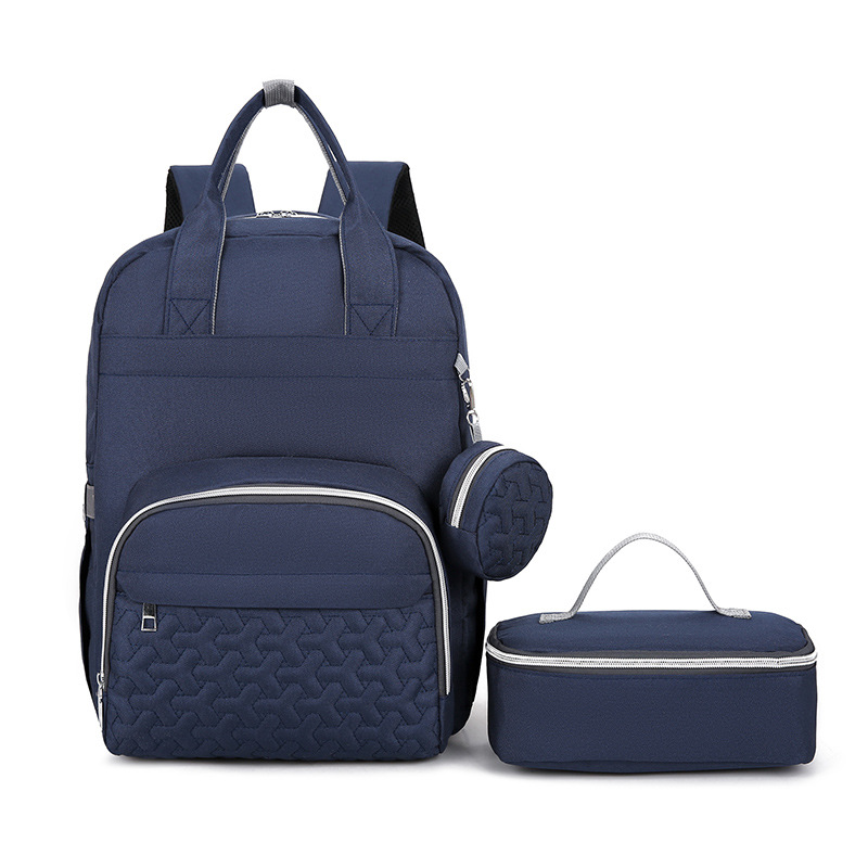 Nuevo paquete de tres piezas de doble hombro para la madre y el bebé multifuncional bolsa de aislamiento térmico impermeable bolsa de almacenamiento de leche de separación seca y húmeda