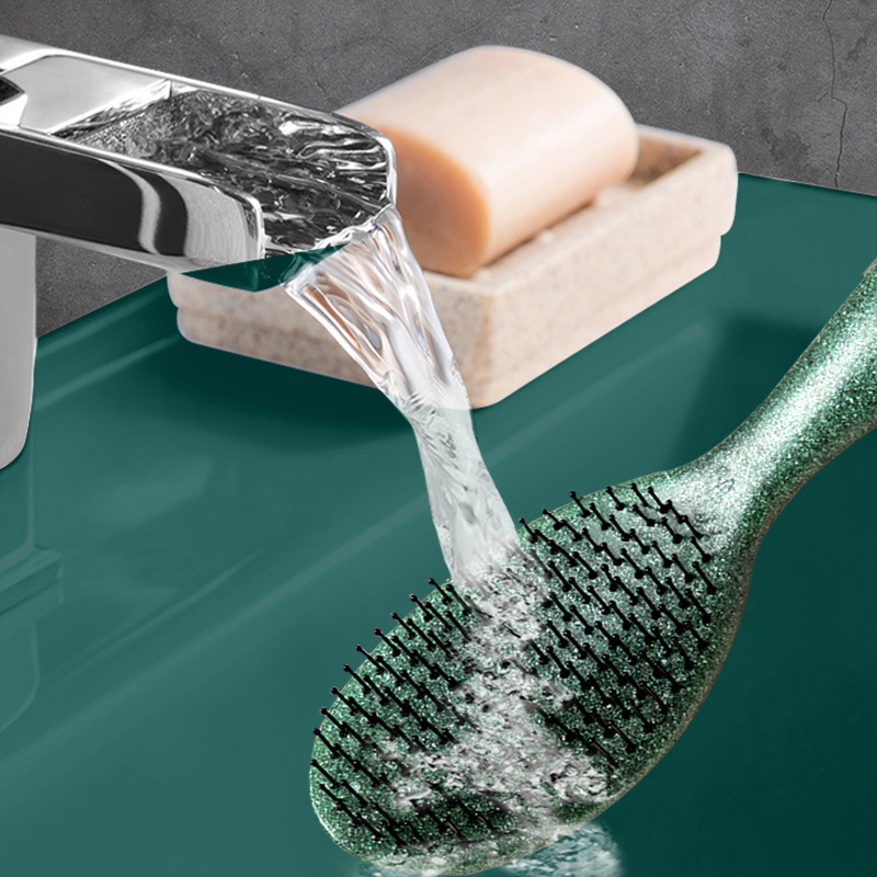 Red de Internet peine esponjoso cráneo alto linda dama hogar cabello rizado anti-largo masaje electrostático cuero cabelludo peine de costillas de colores