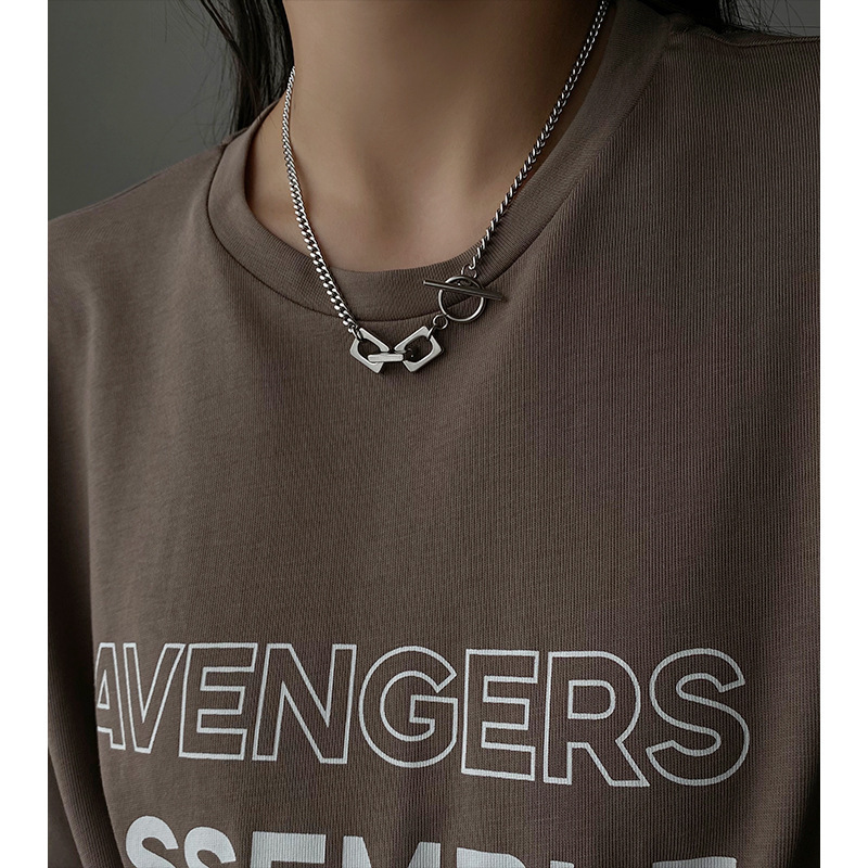 Fashion Heart Shape Titanium Steel Plating Necklace 1 Piece