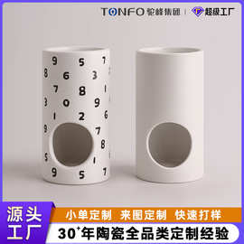 景德镇陶瓷容器家用香薰炉工艺品白瓷精油炉蜡烛杯厂家定制设计