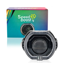 新款3寸电动车摩托车led射灯带风扇天使眼恶魔眼内置大灯远近改装