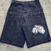 X 65912 Y2K Hip Hop Pattern Print Shorts ����ӡ���̿�
