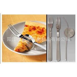 E-042B多功能比萨刀叉介饼刀叉披萨刀芝士刀西餐具刀叉组合餐具
