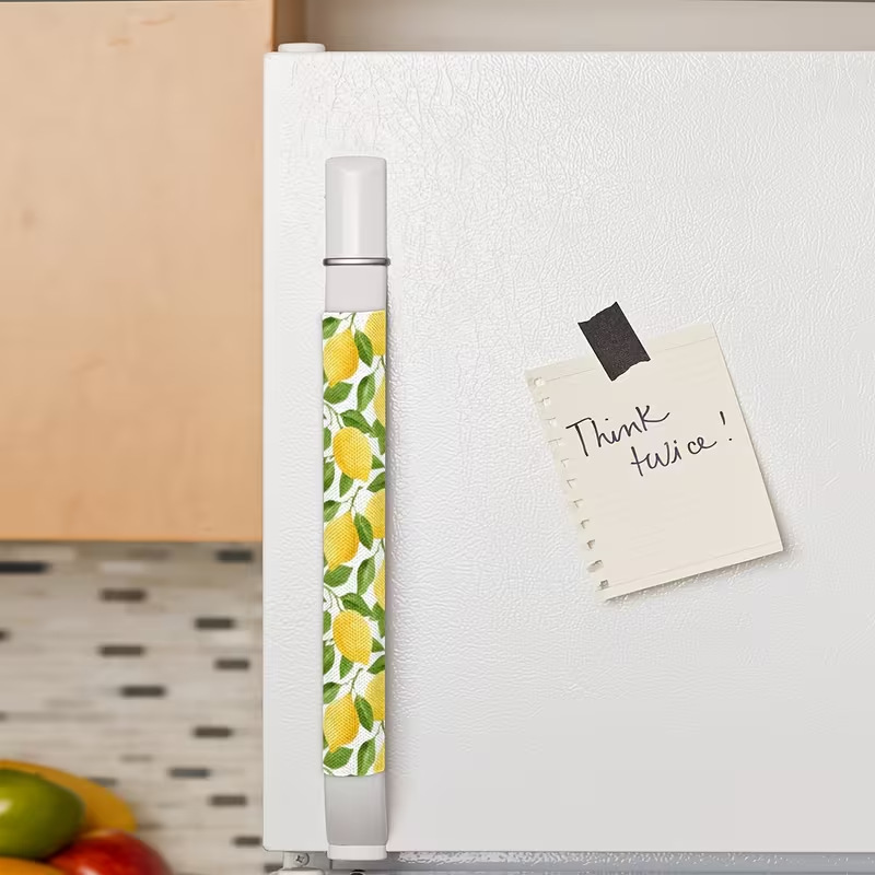 Cross-Border Wholesale Pumpkin and Mushroom Print Handle Covers for Home Appliances, Refrigerator, and Microwave Oven Handles Are Available for Wholesale