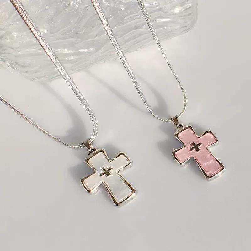 Fuchsia necklace, chain for key bag , pendant stainless steel, high-quality style, light luxury style