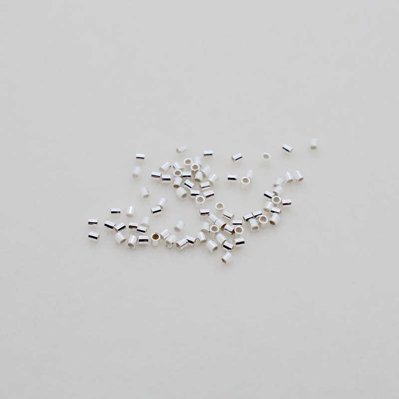 DIY Jewelry Accessories Classification 10 Pieces 1 Piece Diameter 2mm Hole 1~1.9mm 925 Sterling Silver Geometric DIY Jewelry Accessories Beads