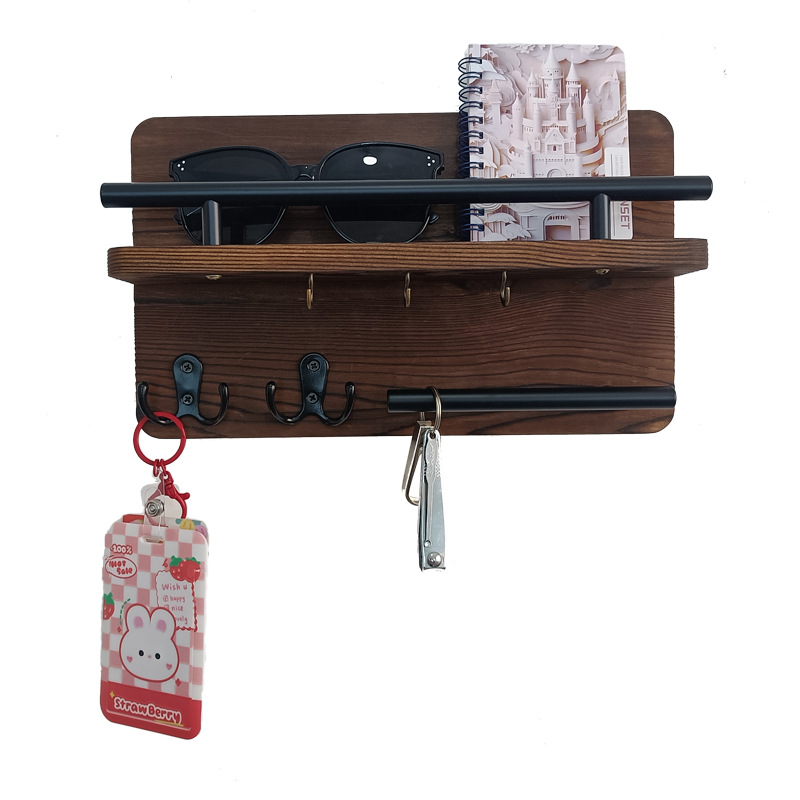 Amazon sala de estar colgante de madera pared colgante de pared estante de almacenamiento colgante de llaves de puerta de entrada marco de madera