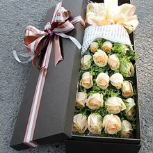 跨境电商鲜花巧克力礼盒长方形花盒玫瑰花礼盒 鲜花礼品包装盒