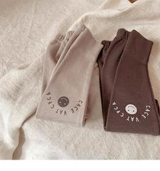 Soft, chewy, elastic, skin-friendly base leggings for girls and boys, 2022 spring print casual 9-inch pants, versatile, item 0037