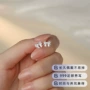 爱心小众s999足银耳钉