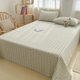 Original Cotton Old Coarse Cloth Bed Sheet Bed Sheet Summer Summer Mat Three-piece Bed Sheet Solid Color Dormitory Single Double Pillowcase Three-piece Set