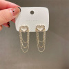 Silver needle, South Korean earrings, goods, silver 925 sample, diamond encrusted, internet celebrity