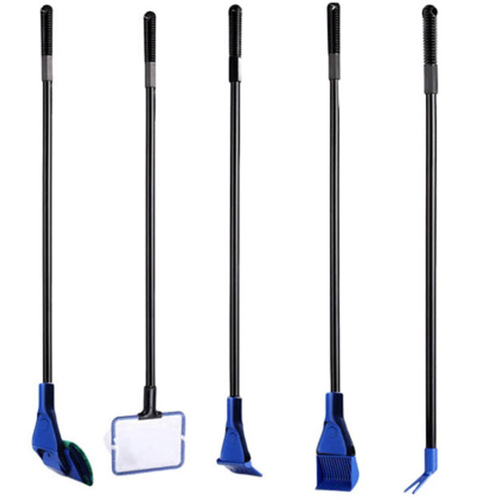 Aquarium Fish Tank Cleaning Kit Seaweed Scraper Set 5 in 1 Cleaner Siphon Water Changer and Sand Filter