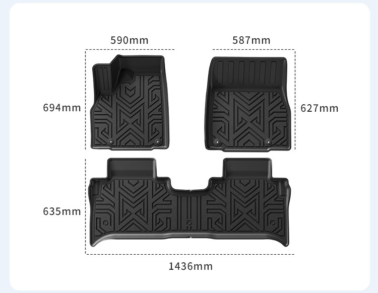 Suitable for 25 models of Dongfeng Mengshi M817 car floor mats, custom-made TPE trunk mat for five-seater vehicles