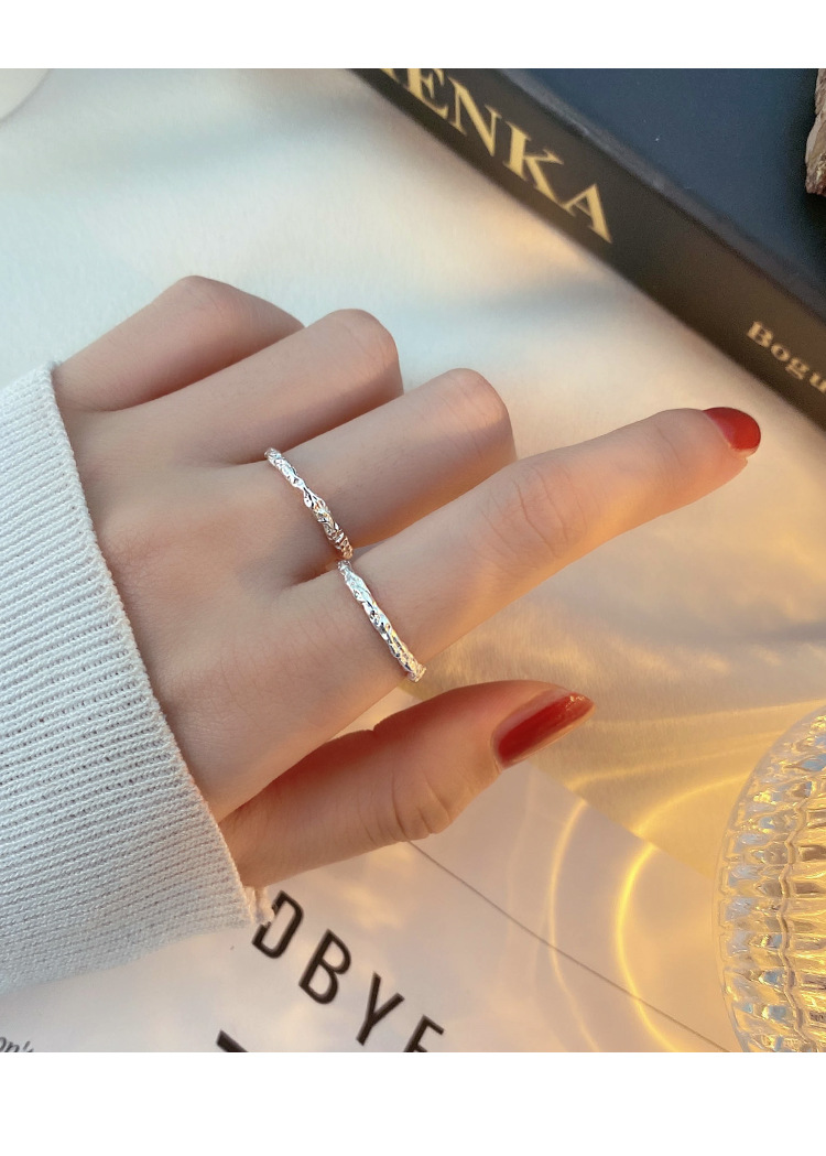 2g Weight Band Rings Classification Adjustable Ring Size 1 Piece Quantity Daily Occasion 925 Sterling Silver Material Geometric Pattern All Seasons Season Women's Gender Simple Style Style 1 Piece 925 Sterling Silver Geometric Band Rings 2