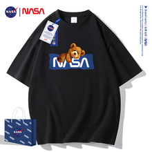 NASA 210克短袖男圓領韓版夏季潮牌寬松打底衫t恤情侶裝批發男裝