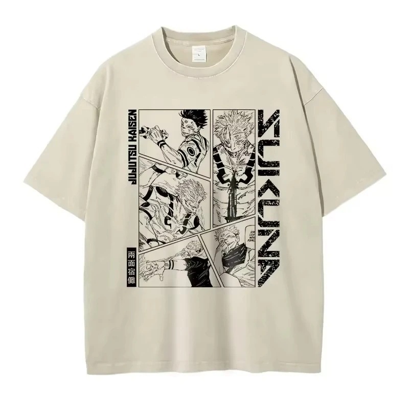 European Size Cross-Border Summer Judo Short-Sleeved European Size] Printed Kaisen Shirt Men's Ttt [Shirt Anime Style Comic
