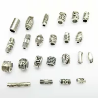 Тибетское серебро ретро стиль прямой ведро бусы diy ручной работы бусы ювелирные аксессуары браслет ожерелье большие отверстия бусы аксессуары материал