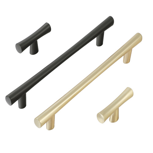 Kashuo modern minimalist wardrobe door handle cabinet drawer single hole handle zinc alloy cabinet door American small handle