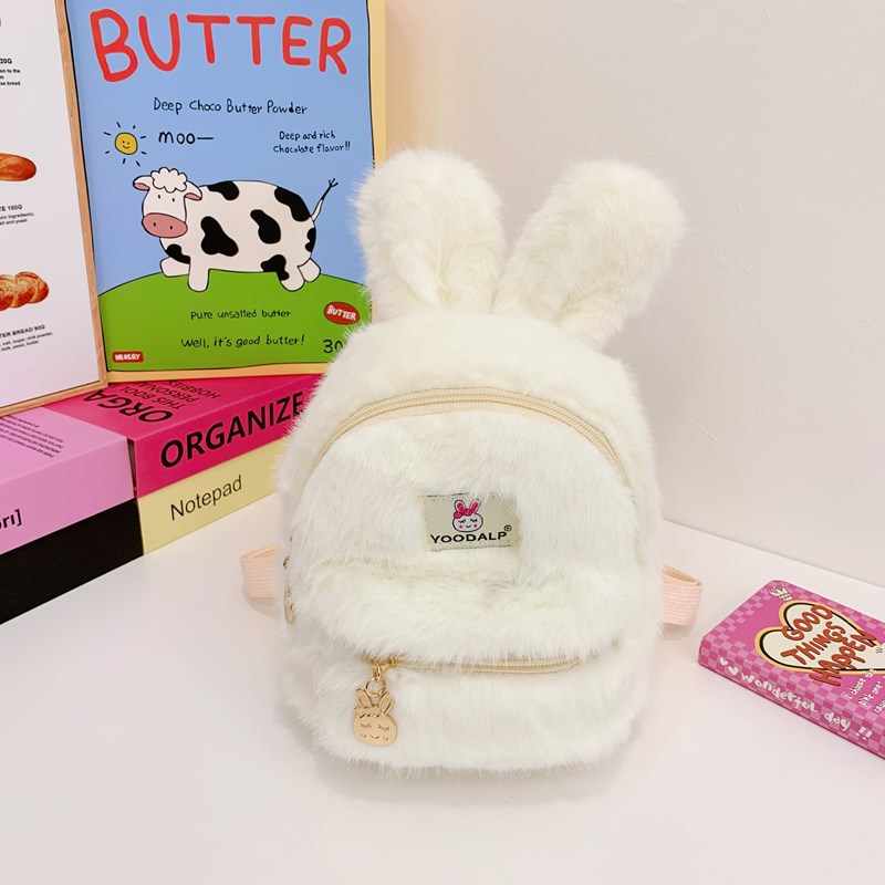 Mochila de dibujos animados para niños y niñas adorable conejo jardín de infantes bebé mochila nueva bolsa de peluche para niños de comercio exterior