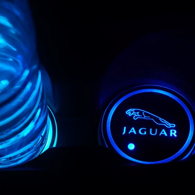Car Luminous Water Cup Mat — Anti-slip mat - jaguar-single