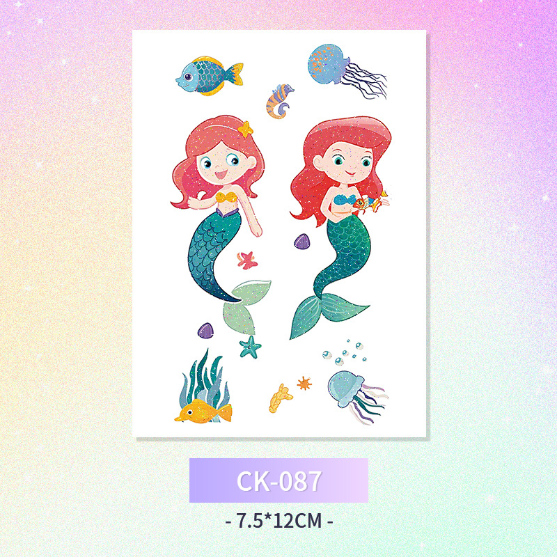 Glitter mariposa cara pegatinas tatuaje pegatinas hadas lavable impermeable de larga duración lindo unicornio ciervo Luna Estrella Planeta