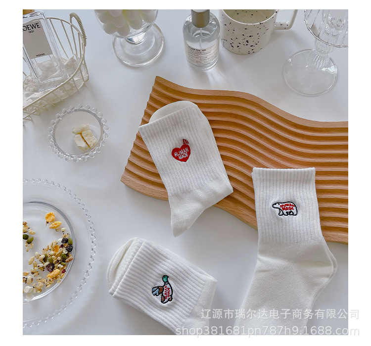 Female casual all-match sweet and fresh Japanese simple cartoon socks