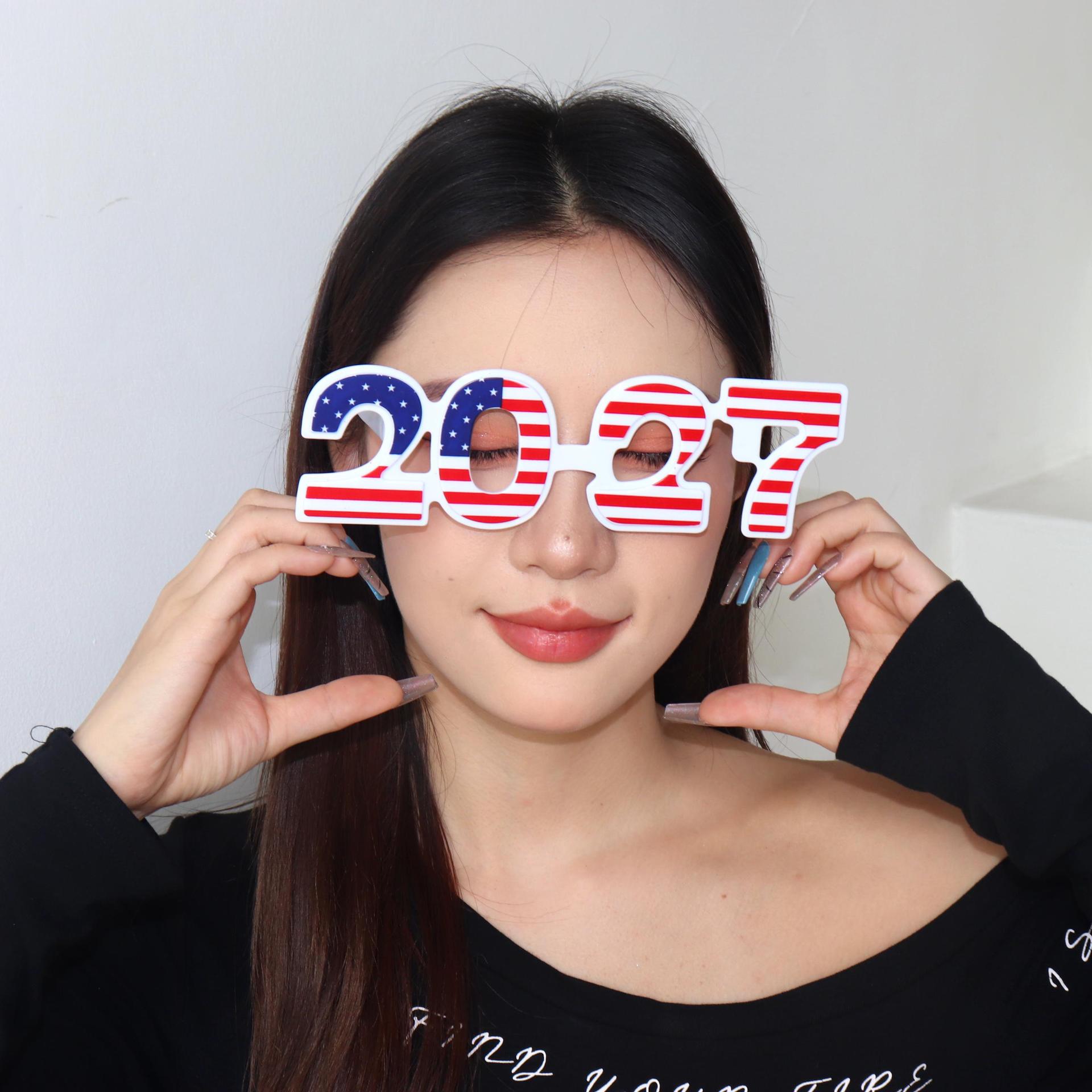 Gafas Digitales de Fiesta de Plástico ABS Decorativas para Año Nuevo y Navidad