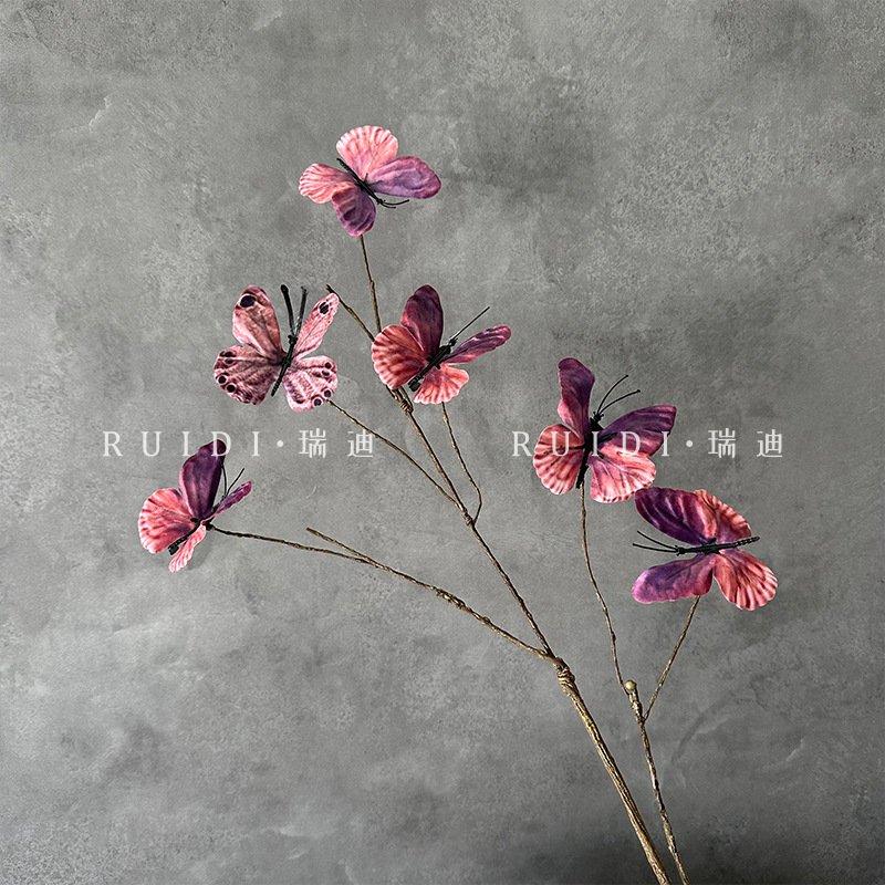 둥근 나비 - 분홍색 보라색 - YX