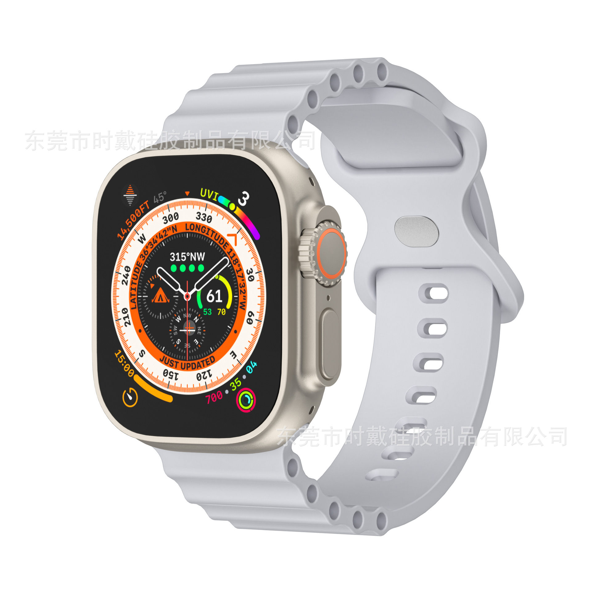 Nueva correa de reloj Apple adecuado para applewatch8 generación Ultra/4567 Marina hebilla correa de reloj de silicona