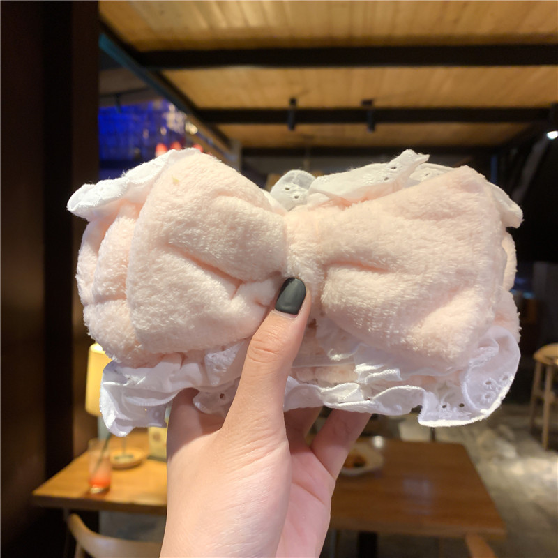 Lavarse la cara en otoño y invierno nuevo clip para el cabello máscara antideslizante pelusa cinta para el cabello lindas bandejas de dibujos animados pareja adornamiento para el cabello