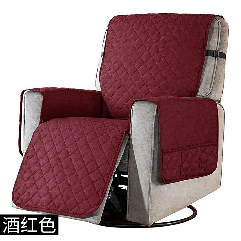 Toalla de sofá reclinable rojo vino