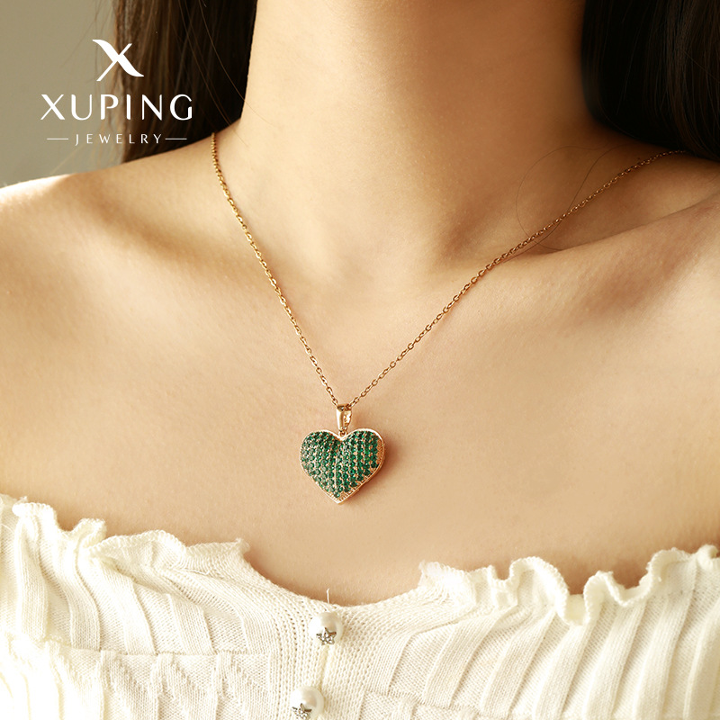 Xuping nueva aleación de cobre galvanizado verde amor colgante estilo estilo europeo y americano colgante de joyas artificiales