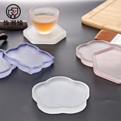 Coasters, tea mats, Chinese frosted saucers, multi-color pressed insulation mats, kitchen placemats, Kung Fu tea set accessories, anti-scalding mats