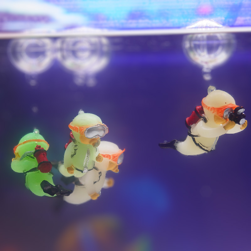 Paisaje colgante verde blanco luminoso fluorescente Diver pecera paisaje colgante luminoso verde grasa blanco gordo hombre