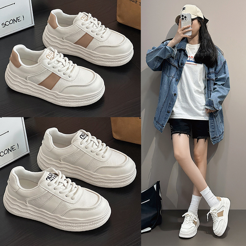 真皮小白鞋女2025秋季新款百搭女鞋透气软底平底板鞋运动休闲鞋子|undefined