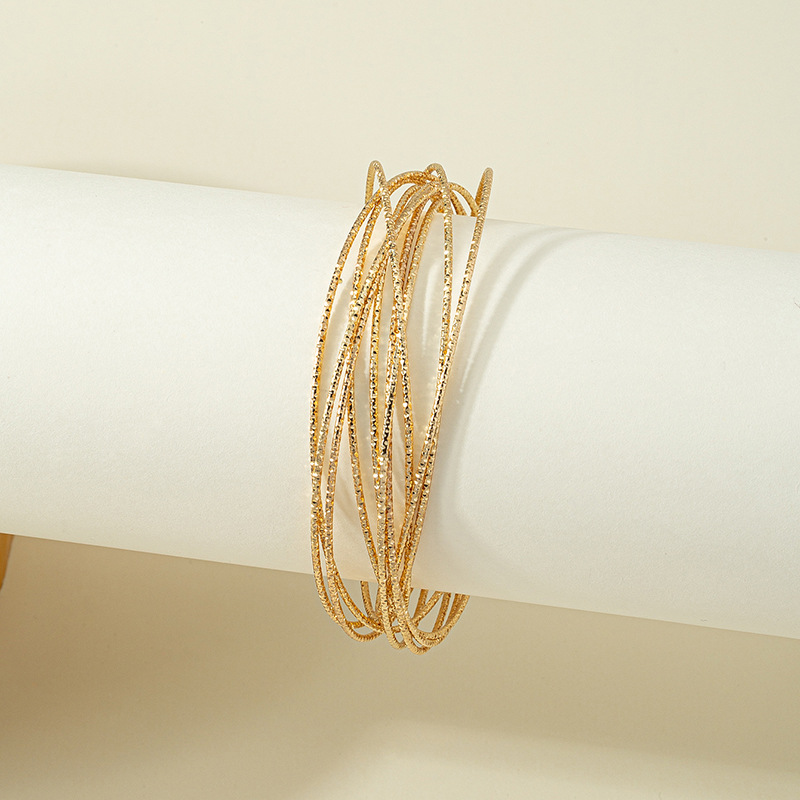 Fashion Golden Multi-layer Winding Chain Alloy Bracelet Wholesale display picture 3